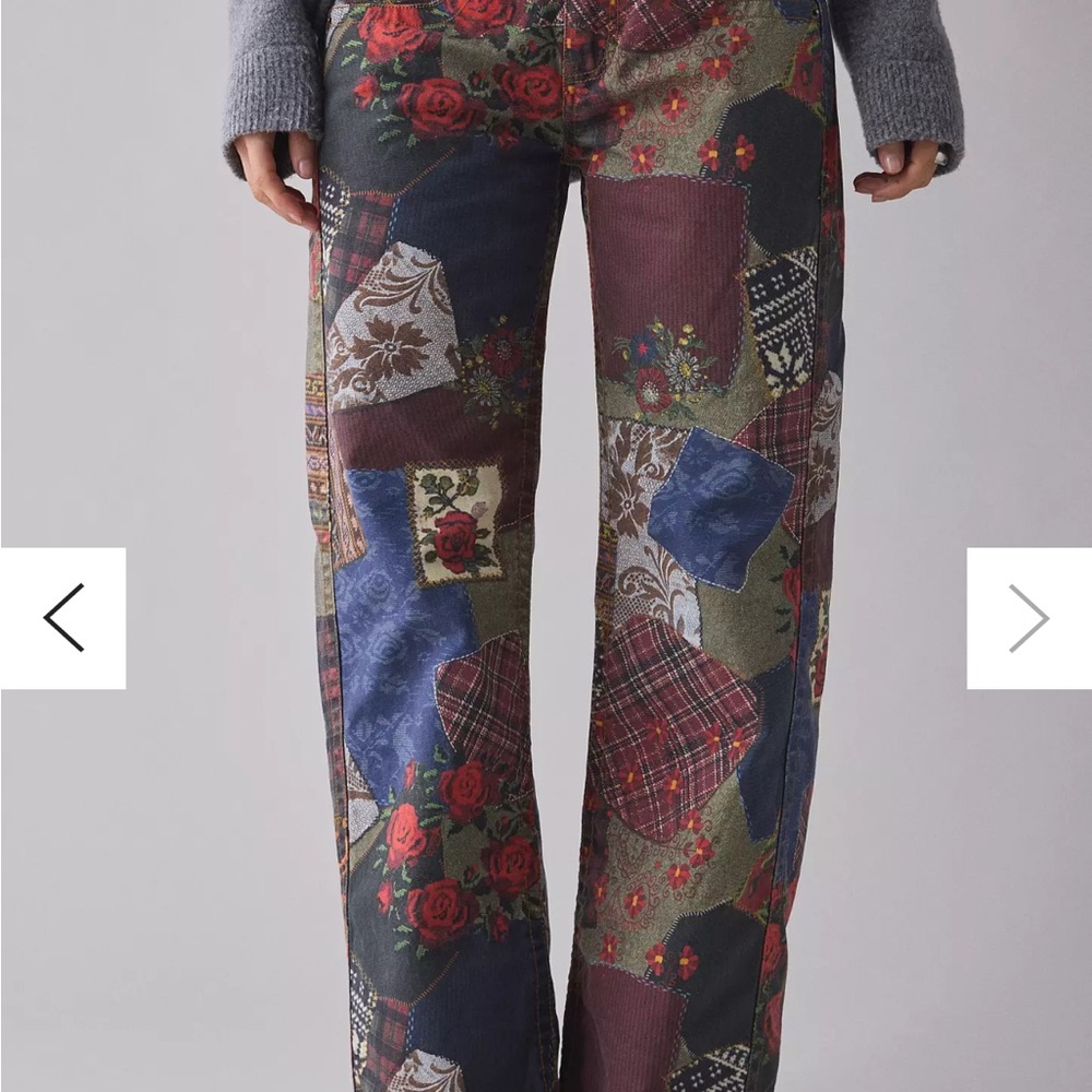UO Patchwork Patterned Pants NWT - image 6